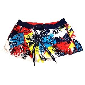 Diesel Board Shorts Lined Womens Small  Colorful Hawaiian Swim Shorts Beach Pool